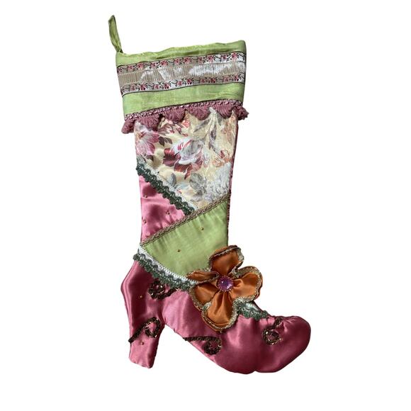 High Heel Christmas Stocking, Festive, Colorful & Fun! - Picture 1 of 5
